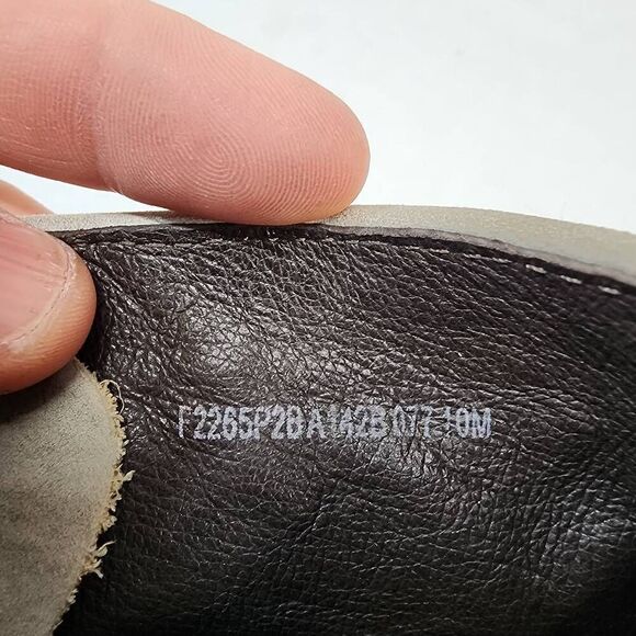 JOHN VARVATOS Size 10M Distressed Oiled  Nubuk Gray Leather Strummer Wingtip Lac - Picture 10 of 11